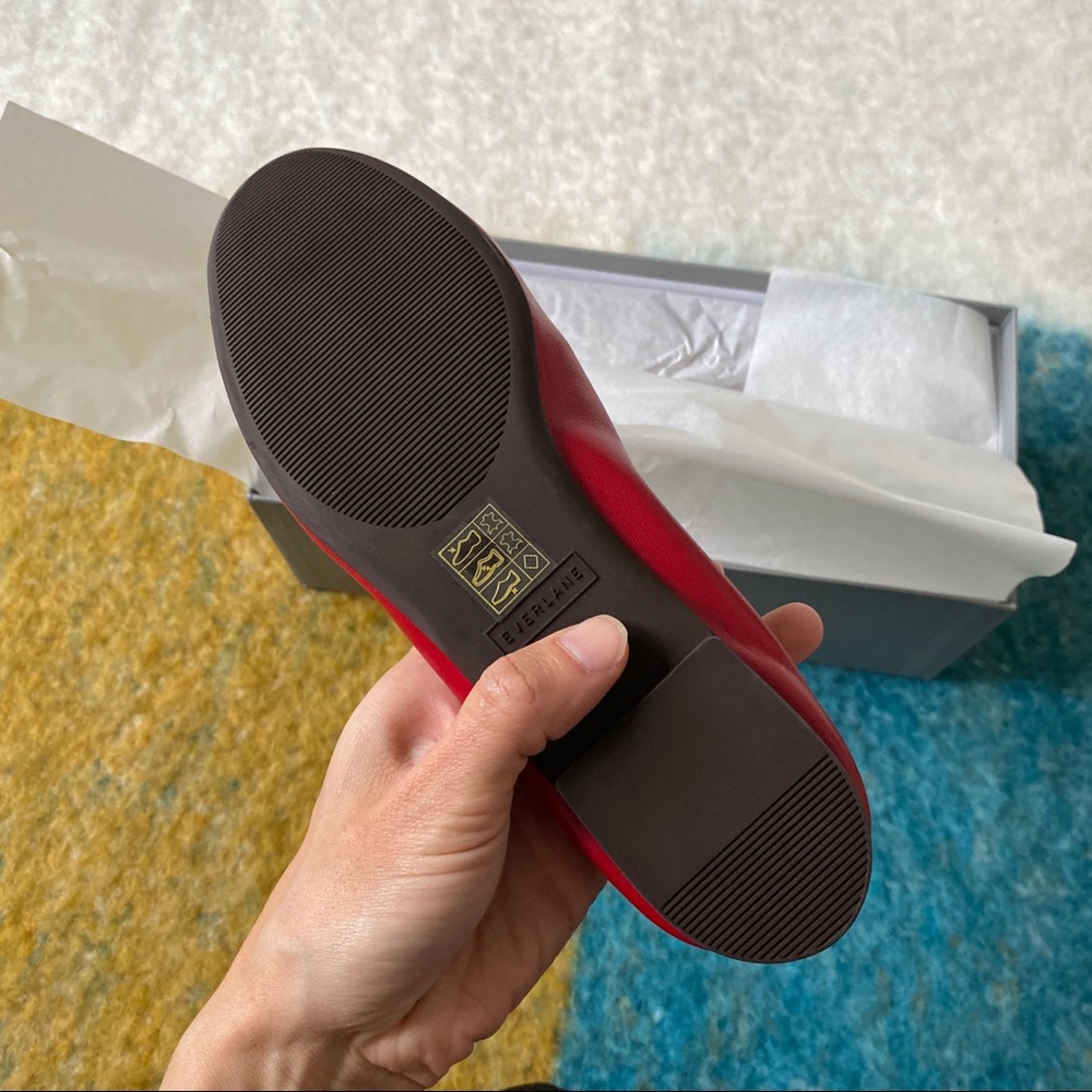 Everlane The Day Loafer Leather Shoes Deep Red - Picture 7 of 8